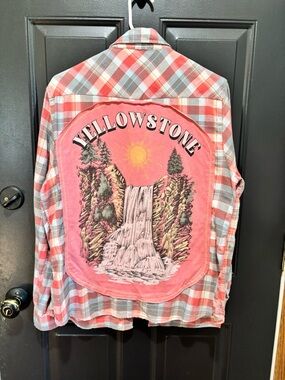 Yellowstone Pink Plaid Flannel Shirt